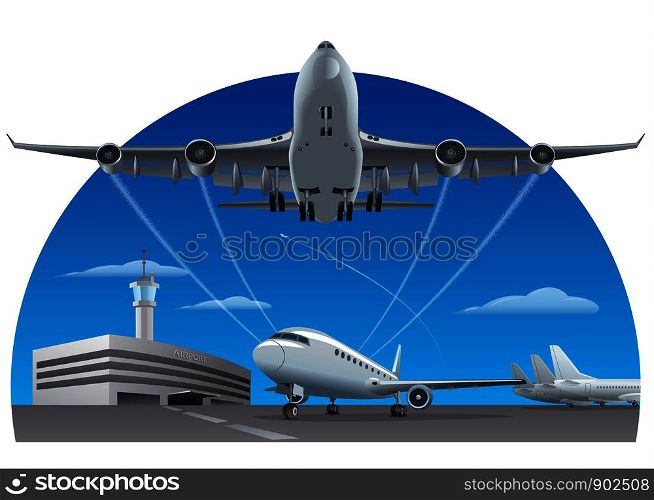 airport and airplanes. airport
