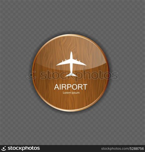 Airport application icons vector