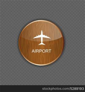 Airport application icons vector