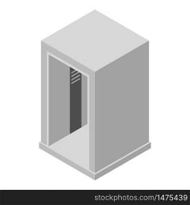 Airport elevator icon. Isometric of airport elevator vector icon for web design isolated on white background. Airport elevator icon, isometric style