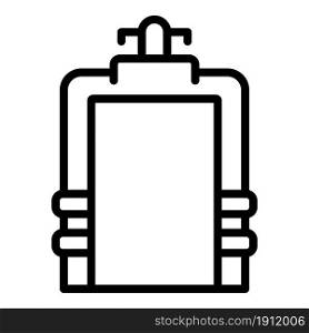 Airport gate scanner icon outline vector. Security control. Check boarding. Airport gate scanner icon outline vector. Security control
