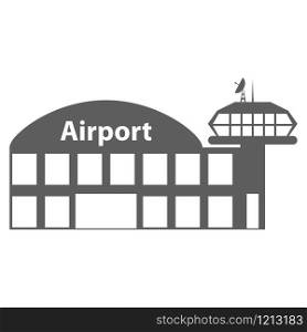 Airport icon, vector illustration. on a white background. Airport icon, vector illustration.