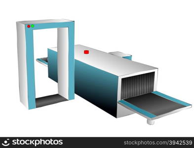 airport security. The waiting area and security entrance