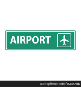 Airport sign, plane arrival Icon or sign pointers for navigation in airport, professional graphic vector illustration optimized for large an? small size. isolated on white background.
