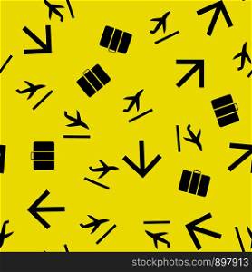 Airport Signs seamless pattern,vector illustration. Airport Signs seamless pattern