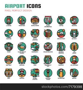 Airport , Thin Line and Pixel Perfect Icons