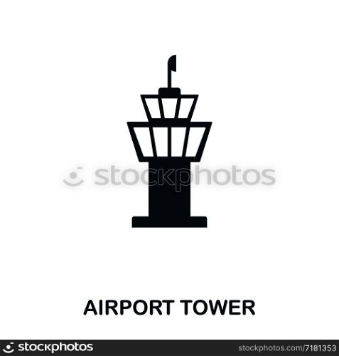Airport Tower icon. Line style icon design. UI. Illustration of airport tower icon. Pictogram isolated on white. Ready to use in web design, apps, software, print. Airport Tower icon. Line style icon design. UI. Illustration of airport tower icon. Pictogram isolated on white. Ready to use in web design, apps, software, print.