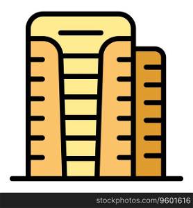 Airport tower icon outline vector. City building. National travel color flat. Airport tower icon vector flat