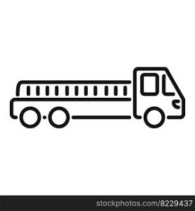 Airport truck icon outline vector. Transfer luggage. Travel terminal. Airport truck icon outline vector. Transfer luggage