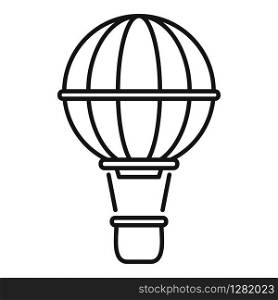 Airship balloon icon. Outline airship balloon vector icon for web design isolated on white background. Airship balloon icon, outline style