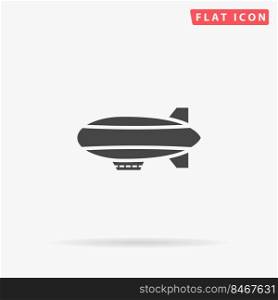 Airship flat vector icon. Hand drawn style design illustrations.. Airship flat vector icon