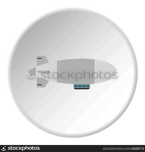 Airship icon in flat circle isolated on white background vector illustration for web. Airship icon circle