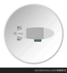 Airship icon in flat circle isolated on white background vector illustration for web. Airship icon circle