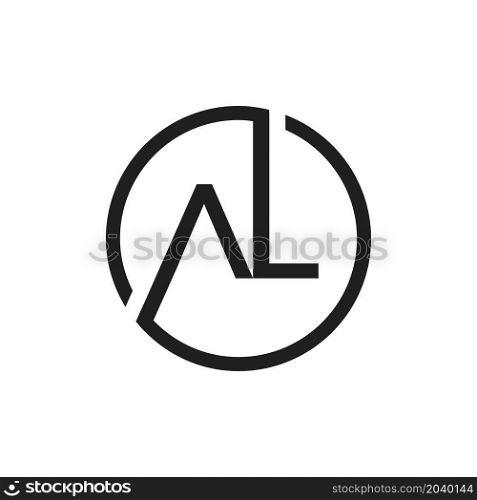AL monogram logo vector design illustration