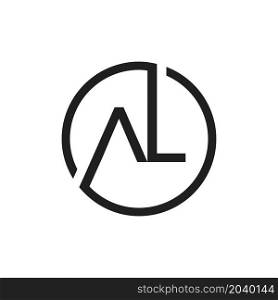 AL monogram logo vector design illustration