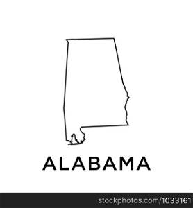 Alabama map icon design trendy