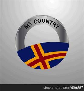 Aland My Country Flag badge