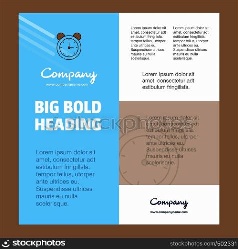 Alarm Business Company Poster Template. with place for text and images. vector background