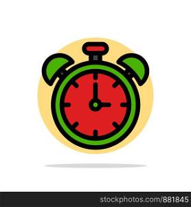 Alarm, Clock, Education, Time Abstract Circle Background Flat color Icon