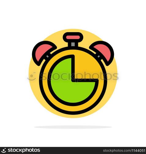 Alarm, Clock, Education, Timer Abstract Circle Background Flat color Icon