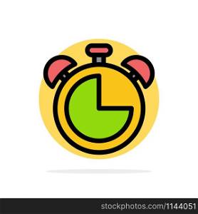 Alarm, Clock, Education, Timer Abstract Circle Background Flat color Icon