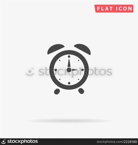 Alarm clock flat vector icon. Hand drawn style design illustrations.. Alarm clock flat vector icon