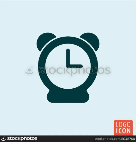 Alarm clock icon. Clock icon. Alarm clock symbol. Vector illustration