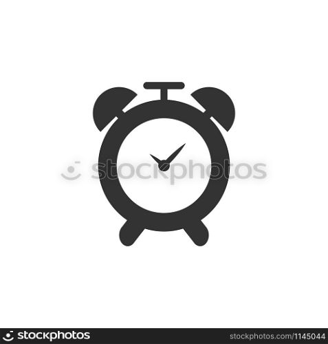 Alarm clock icon design template vector isolated illustration. Alarm clock icon design template vector isolated