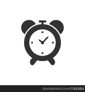 Alarm clock icon design template vector isolated illustration. Alarm clock icon design template vector isolated