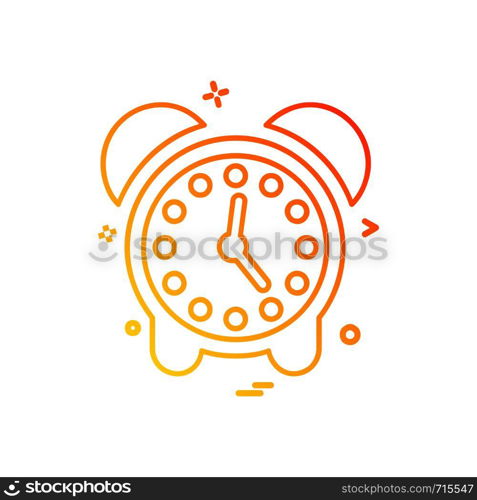 Alarm clock icon design vector