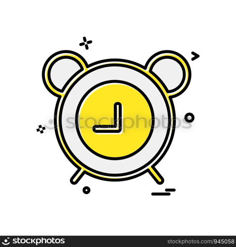 Alarm clock icon design vector