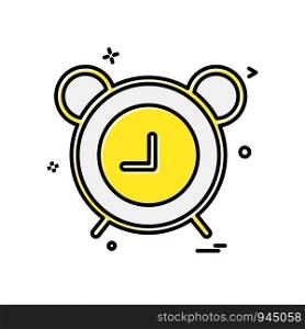Alarm clock icon design vector