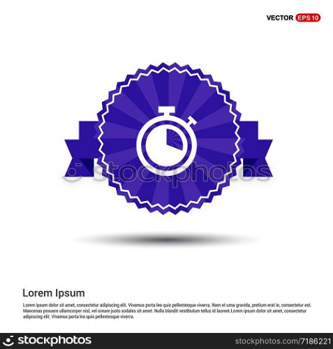 Alarm Clock Icon - Purple Ribbon banner