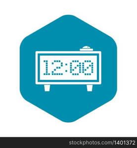 Alarm clock icon. Simple illustration of alarm clock vector icon for web. Alarm clock icon, simple style