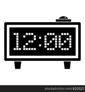 Alarm clock icon. Simple illustration of alarm clock vector icon for web. Alarm clock icon, simple style