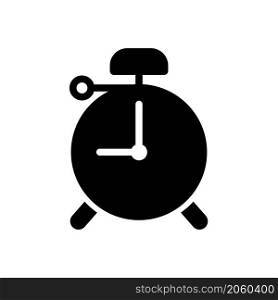 alarm clock icon vector solid style