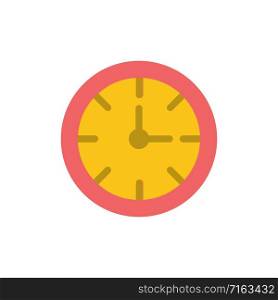 Alarm, Clock, Stopwatch, Time Flat Color Icon. Vector icon banner Template