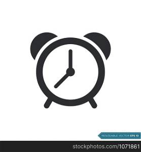 Alarm Clock / Wake Up Watch Icon Vector Logo Template Illustration Design