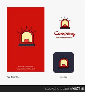 Alarm Company Logo App Icon and Splash Page Design. Creative Business App Design Elements