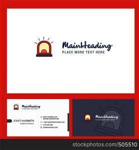 Alarm Logo design with Tagline & Front and Back Busienss Card Template. Vector Creative Design