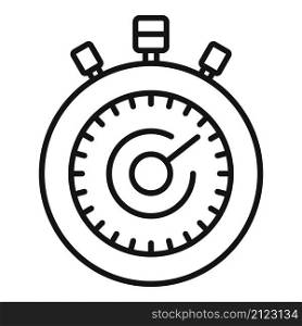 Alarm stopwatch icon outline vector. Stop clock. Watch timer. Alarm stopwatch icon outline vector. Stop clock