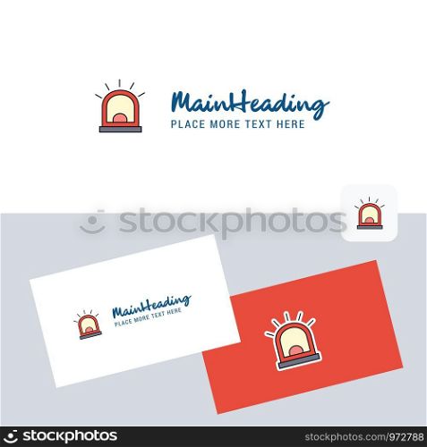 Alarm vector logotype with business card template. Elegant corporate identity. - Vector