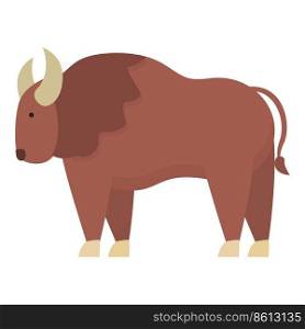 Alaska bull icon cartoon vector. Arctic animal. Canada animal. Alaska bull icon cartoon vector. Arctic animal