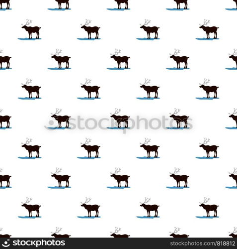 Alaska deer pattern seamless vector repeat for any web design. Alaska deer pattern seamless vector