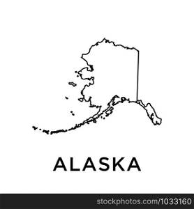 Alaska map icon design trendy