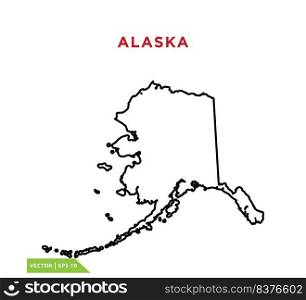 Alaska map icon vector logo design template
