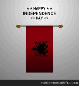 Albania Independence day hanging flag background