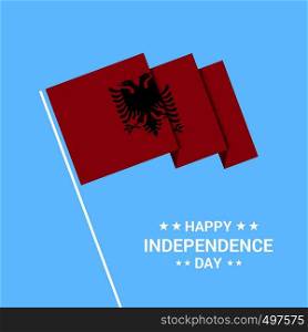 Albania Independence day typographic design with flag vector