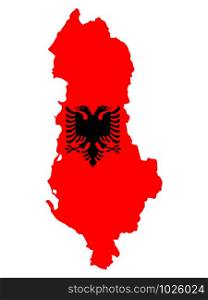 Albania Map Flag Vector illustration eps 10.. Albania Map Flag Vector illustration eps 10