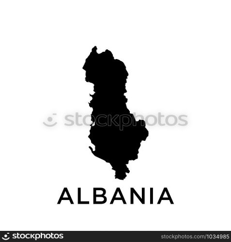 Albania map icon design trendy